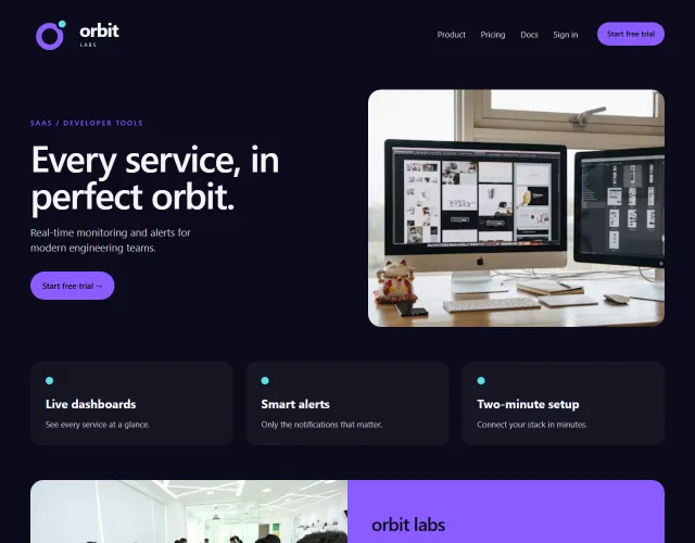 orbit labs website concept